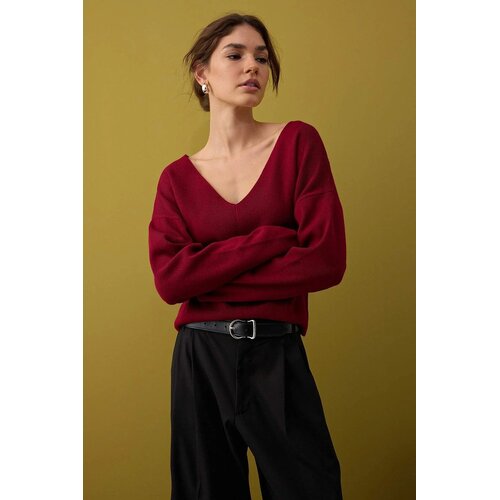 TRENDYOLMILLA ženski duks Twoaw26Kz00069, burgundac-bordo Cene