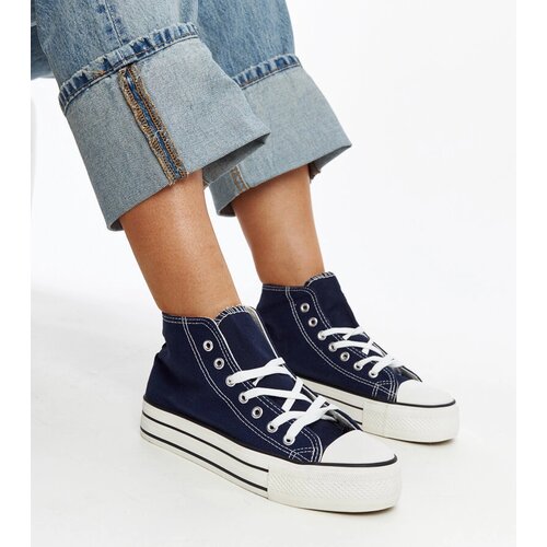 Gemre Navy high-top sneakers with thick sole Bagy Cene