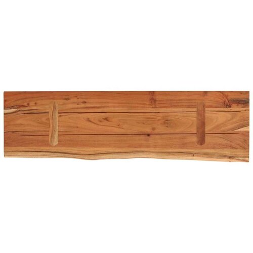 VidaXL Zidna polica 70x20x3,8 cm pravokutna bagremovo drvo živi rub Slike