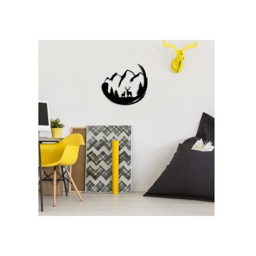 Opviq Zidna dekoracija Majka i sin 2, 49x53 cm, 1,5 mm, Crna Slike
