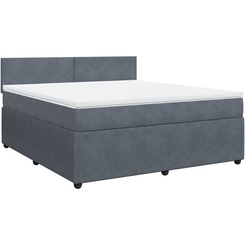 Maison Chic Box spring postelja - Vzmetna postelja z vzmetnico temno siva 180x200 cm žamet SL11945, (21896129) Cene