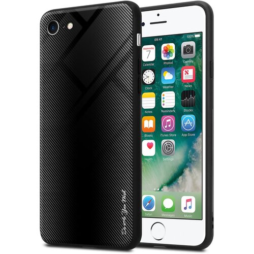 Cadorabo Ohišje, združljiv z Apple - Stripe Optics v Opal Black - Zaščitni pokrov iz silikona TPU in hrbta iz kaljenega stekla, (20572165) Cene