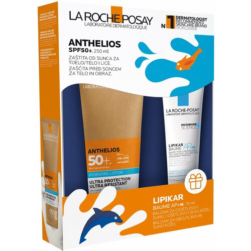 LAROCHE-POSAY family anthelios promo pakovanje (anthelios losion za telo 250ml + poklon lipikar baume 75ml) Slike