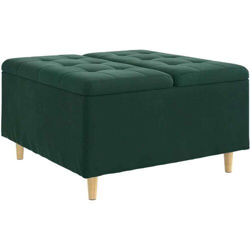  Stolica s dugmadi s jastukom Tamnozelena 80 x 80 x 45 cm Bar&amp;scaron;un Slike