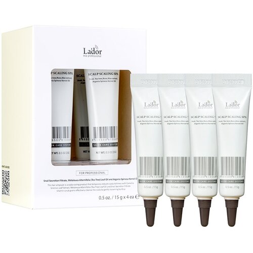LADOR Scalp Scaling Spa balzam za dubinsko či&amp;scaron;ćenje za vlasi&amp;scaron;te 4x15 g Slike