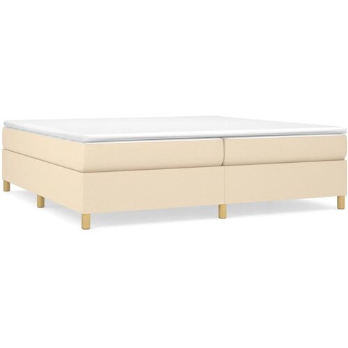 Maison Chic Box spring postelja - Vzmetna postelja z vzmetnico krem 200x200 cm blago SL19050, (21881216) Cene