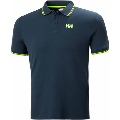 Helly Hansen Men's Kos Quick-Dry Polo Navy/Lime Stripe S