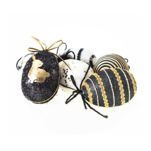  Easty fancy, dekorativna jaja, crno-zlatna, 6 cm, miks ( 732020 ) Cene