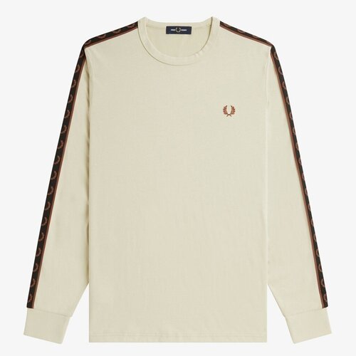 Fred Perry Majice &amp;amp; Polo majice TAPED LONG SLEEVE TEE Bež Slike
