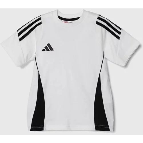 Adidas Otroška bombažna kratka majica TIRO24 SWTEEY bela barva