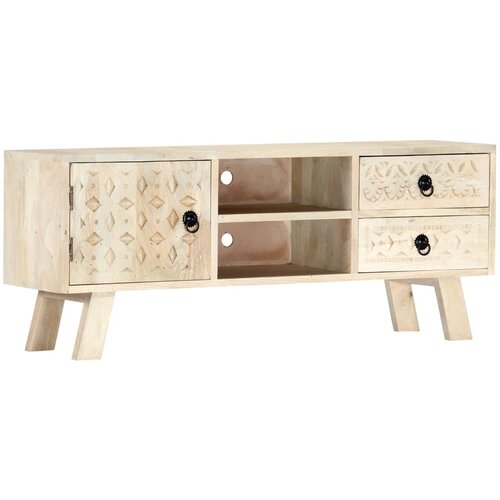 VidaXL TV omarica 110x30x44 cm trden mangov les, (20914517) Slike