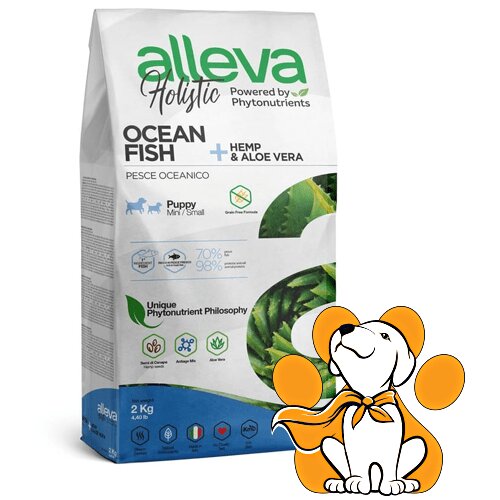 Alleva holistic Puppy Mini Ocean Fish 2kg, Dehidrirana Hrana Sa Okeanskom Ribom Cene