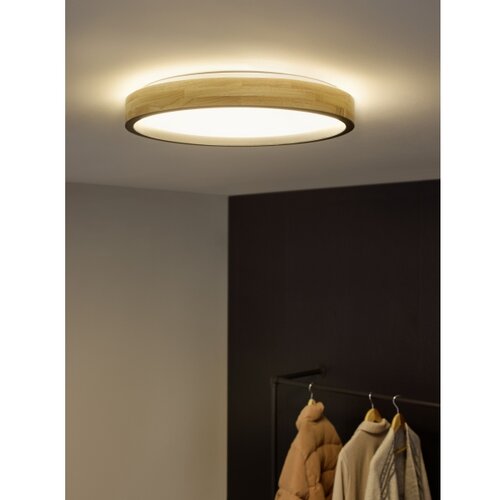 Osram LED prigu&amp;scaron;iva plafonska svetiljka MARIANO LED/16W/230V prečnik 31 cm hrast/crna Slike