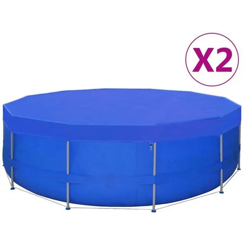  Pokrivalo za bazen PE okroglo 2 kosa 460 cm 90 g/m²