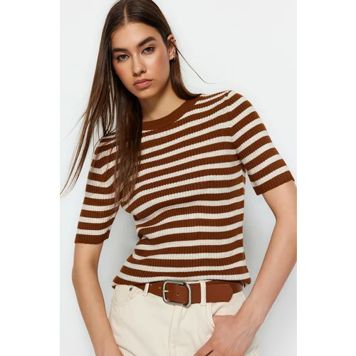 Trendyol Sweater - Brown - Regular fit