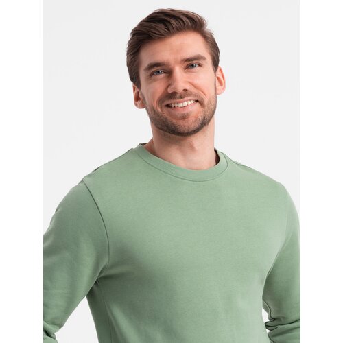 Ombre Men's BASIC sweatshirt with round neckline - green Cijene