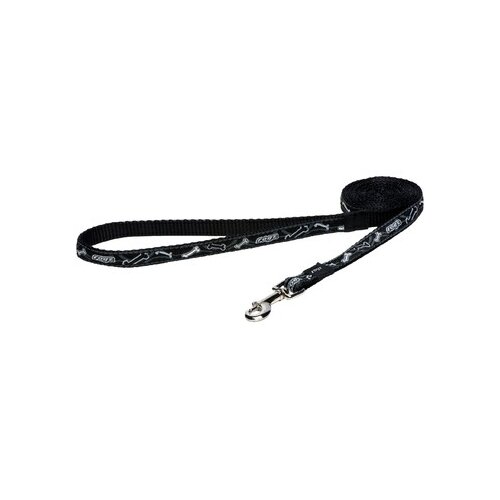 Rogz jellybean klasičan povodac za pse bone, 1800/11mm, crni Slike