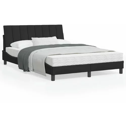 vidaXL Okvir kreveta s LED svjetlima crni 140 x 200 cm baršunasti