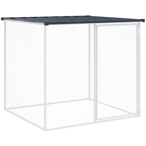  Kavez za koko&amp;scaron;i s krovom antracit 203x98x90 cm pocinčani čelik Slike
