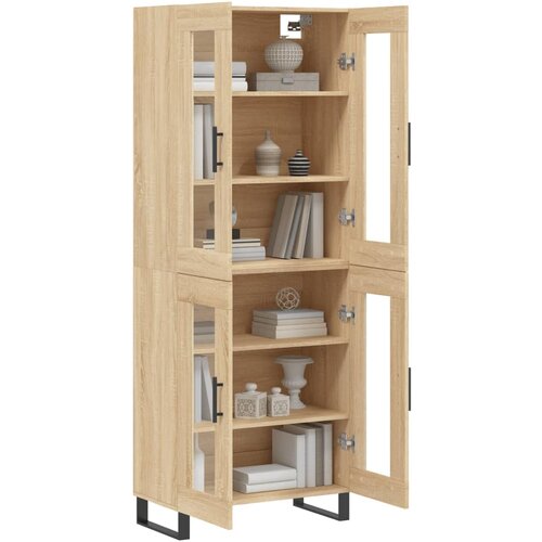  Visoka komoda hrasta sonome 69,5x34x180cm od konstruiranog drva Slike