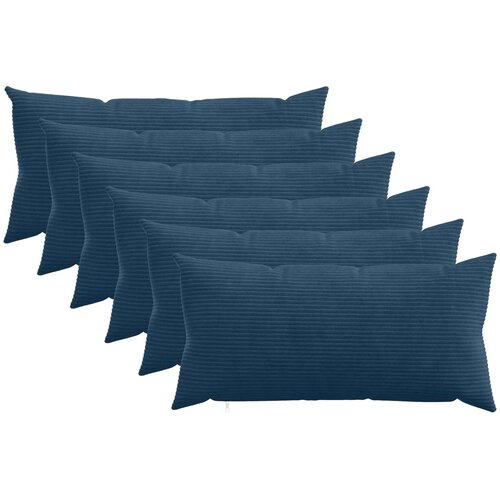  Presvlaka za jastuk 6 pcs HEERLEN Mornarsko plava 40 x 80 cm Cijene