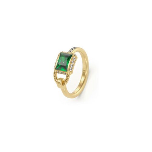 Guess Ženski shiny padlock zlatni prsten od hirurškog Čelika 52mm ( jubr02196jwyggn52 ) Cene