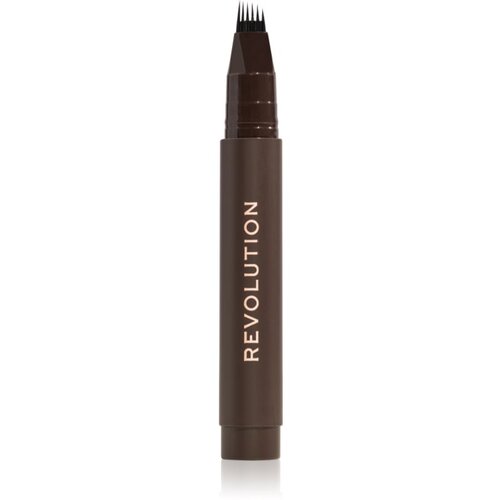 Makeup Revolution Instant Brow Hair tekoče črtalo za obrvi odtenek Dark Brown 1.8 ml Slike