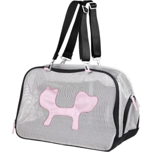 United Pets Mesh Bag ECO - torba za transport psov in mačk - črna/roza Cene