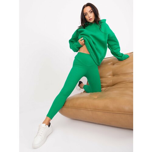 Fashion Hunters Green casual set with sweatshirt Slike