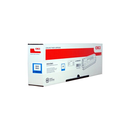 OKI toner 46443103 (C834) (modra), original Slike
