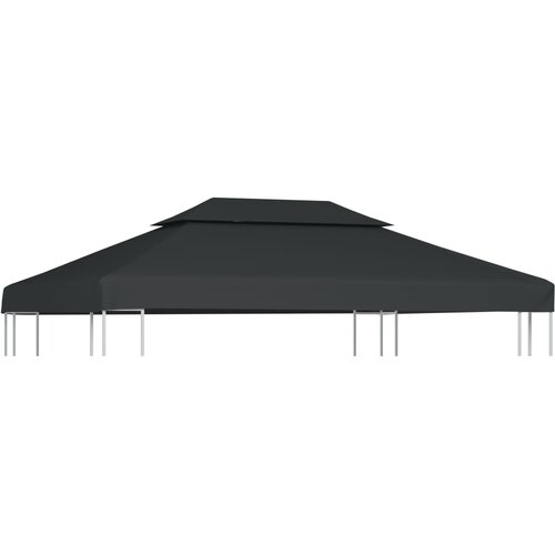 vidaXL Streha za paviljon 2-delna 310 g/m² 4x3 m antracitna Cene