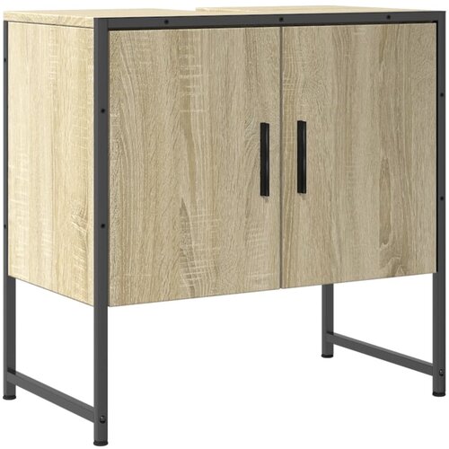 VidaXL Omarica za umivalnik sonoma hrast 60x33x60 cm inženirski les, (21073017) Slike