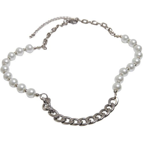 Urban Classics Accessoires Pearl Various Chain Necklace silver Cene