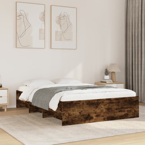 Furnova Posteljni okvir brez vzmetnice hrast 140x200 cm inženirski les, (21935304) Slike