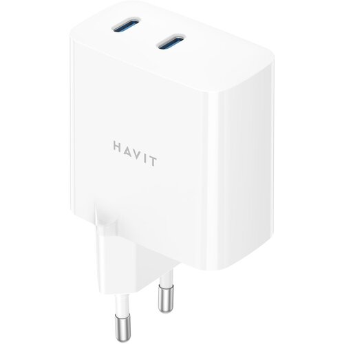 Havit UC45 EU - GaN 45 W dual-port travel charger, black Slike