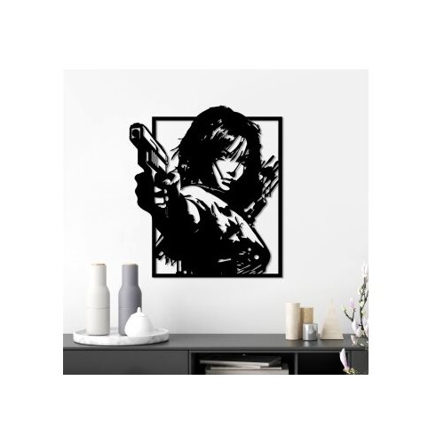 WALLXPERT dekorativni metalni zidni pribor 3D on the lookout black Slike