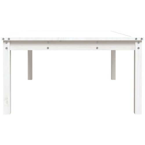  Vrtni stol bijeli 121x82,5x45 cm od masivne borovine Slike
