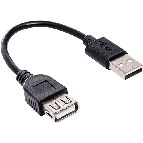 Akyga USB kabel USB-A vtič\, USB-A vtičnica 0.15 m črna AK-USB-23, (20578020) Cene