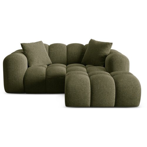 Cosmopolitan Design Zelena kutna garnitura od &amp;scaron;enila (s desnim kutom/s ležaljkom) Treno &amp;ndash; Slike