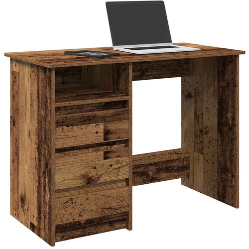 vidaXL Pisalna miza starinski les 102x50x75 cm inženirski les Cene