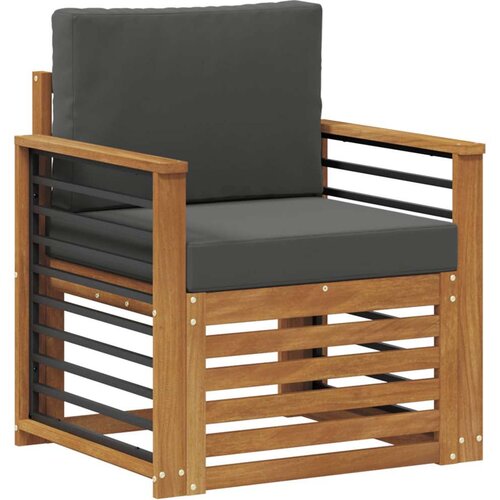  Set vanjskih sofa s jastukom Prirodna 71 x 63 x 73 cm - Prirodno i antracit prikladno za stan Slike