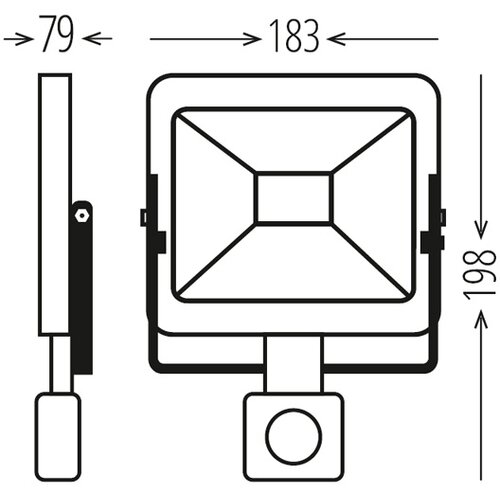Xled 155432 50W LED reflektor sa PIR senzorom,ventil,6500K,4270Lm,AC220-240V M.No12002760-1-b Slike