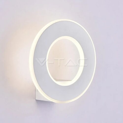 V-tac led zidna lampa prsten bela Slike