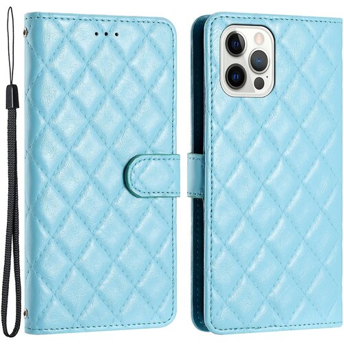 INORCO Za iPhone 12/12 Pro PU usnjen ovitek za telefon, denarnica, stojalo, &amp;scaron;ivanje, črta, tekstura romba, etui za telefon, (22033357) Slike