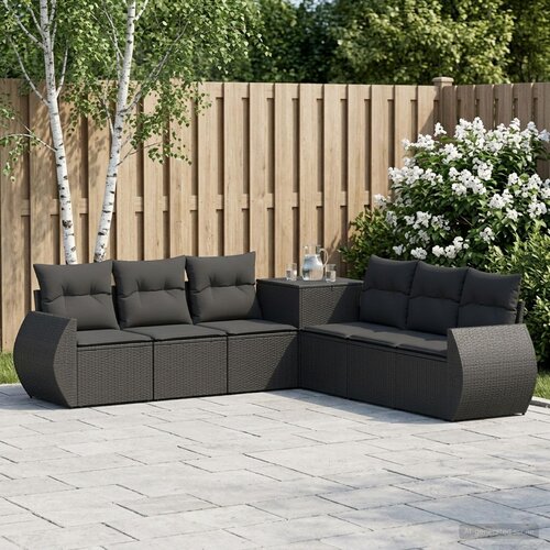  Set sofe 7 kom. Crna 243 x 243 x 85 cm Poli Rattan i čelik Cene