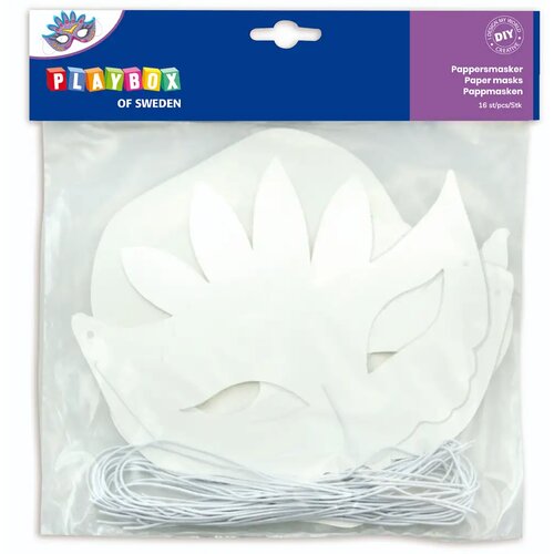 Playbox Komplet za barvanje papirnatih mask, 16 kosov Cene