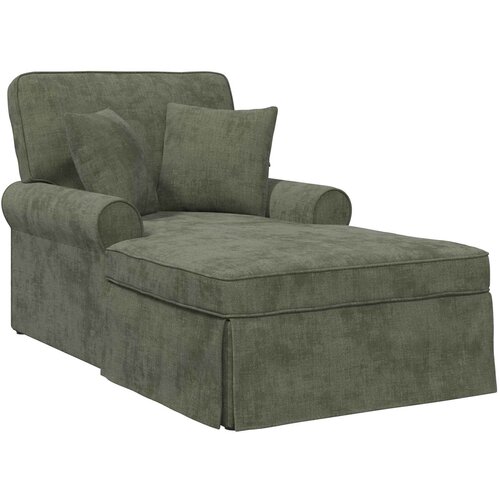 vidaXL Naslonjač z krilom z blazino Zelena 157 x 91 x 91 cm ARES, (5000285935) Cene