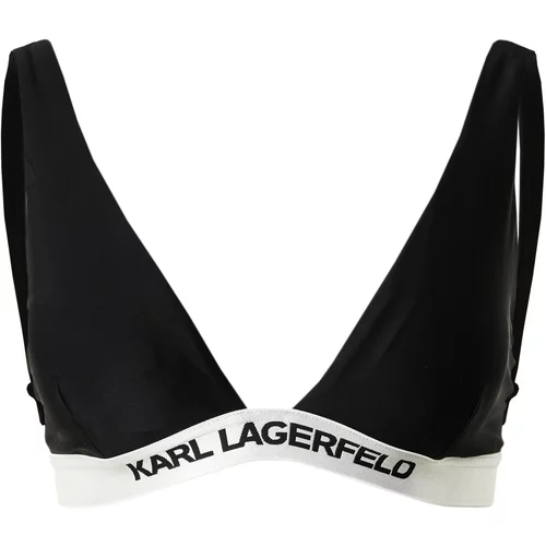 Karl Lagerfeld Bikini gornji dio crna / bijela