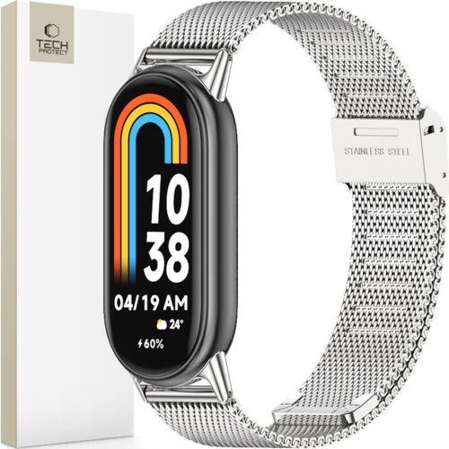 TECH-PROTECT MILANESE BAND STRAP ZA XIAOMI SMART BAND 8 / 8 NFC SREBRN, (22069456) Cene