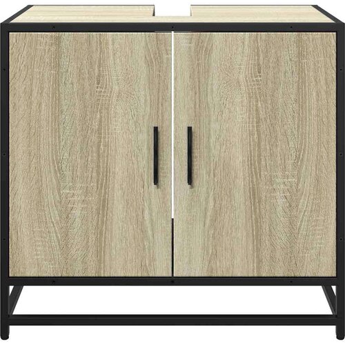 VidaXL Kupaonski ormarić za umivaonik boja hrasta 65x33x60 cm drveni Slike